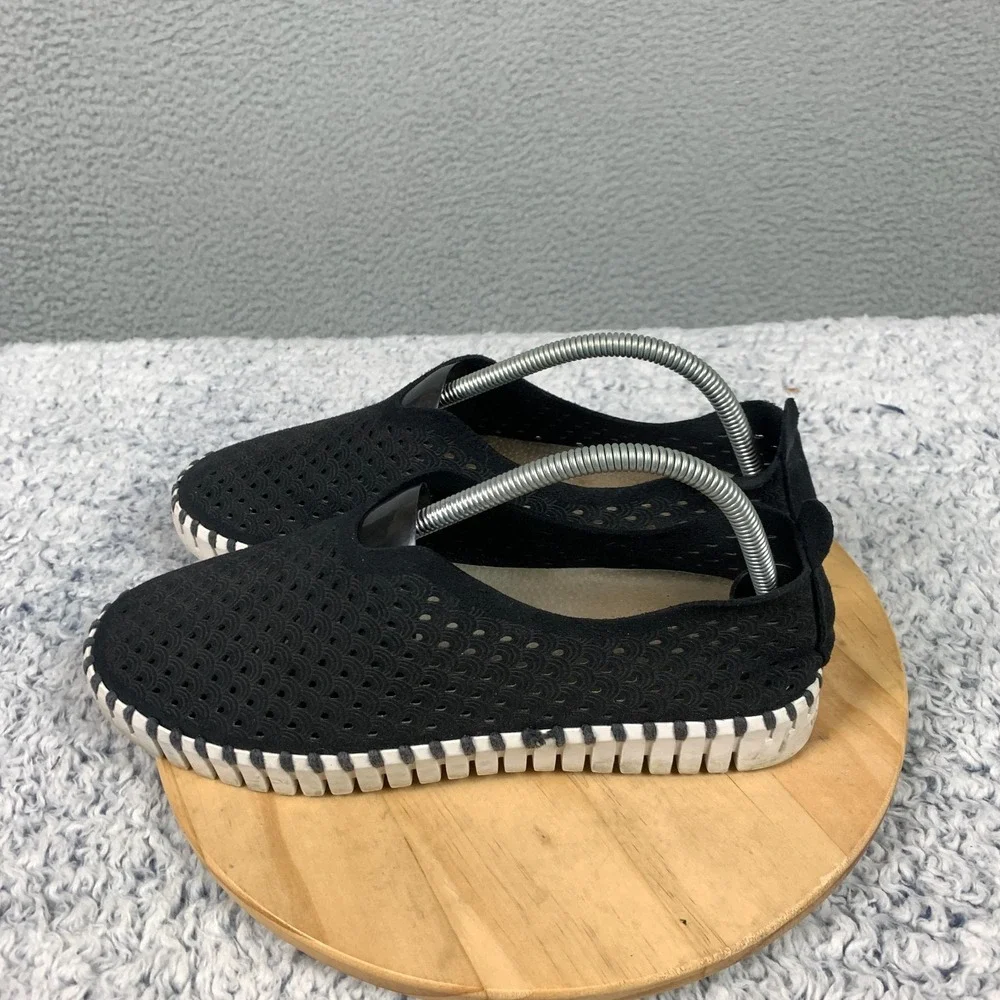 Ilse Jacobsen Tulip Shoes Women's EU 41 US 10.5 Black Perforated Slip On Comfort